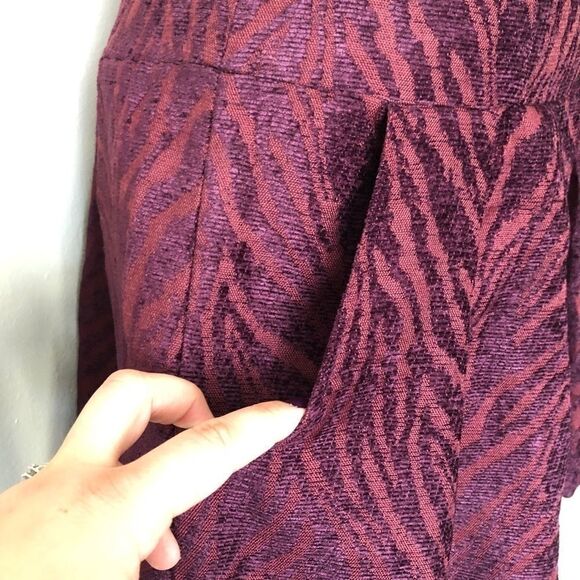 Free People Mulberry Chenille Fit Flare Mini Dress Size 4 - Picture 6 of 7